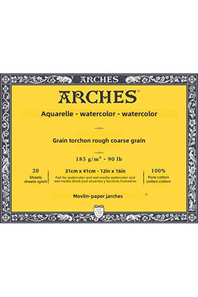 Arches Water Color Block Notebook Rough 185g 20 Sheets 31x41