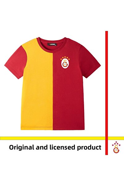 Galatasaray Licensed 5 Star Yellow Red Kids T-Shirt
