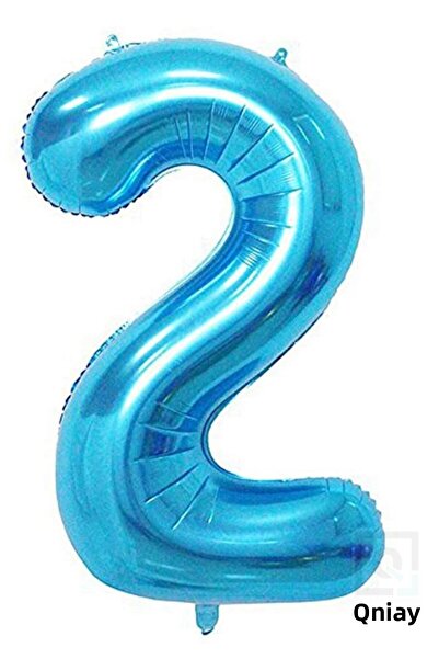 BEST PARTİ DOĞUM GÜNÜ PARTİ SÜSLERİ Foil Balloon 34 Inch 80 cm 2 Numbers Blue