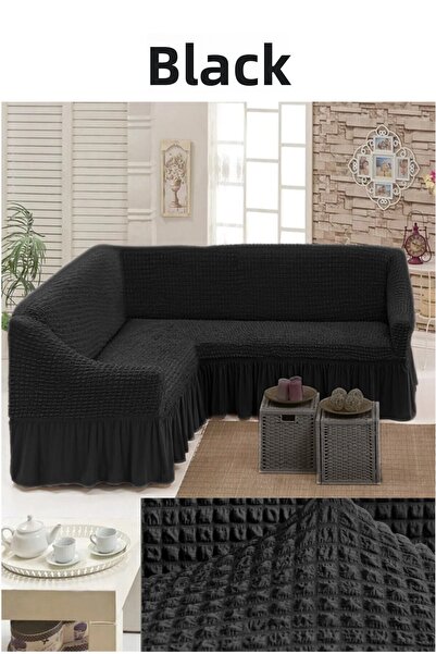 Ensari karaoğlu Κάλυμμα γωνιακού καναπέ Bürümcük L με φούστα, ολόσωμο, Bürümc...