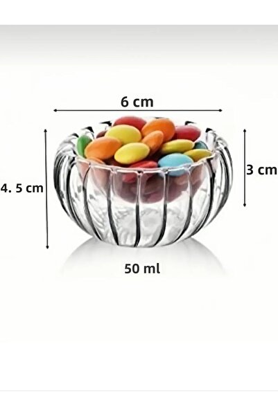 Sele Home بايسا 6 قطع زجاج مزدوج الجدار دراجيليك صغير وصوص ووعاء للوجبات الخفيفة