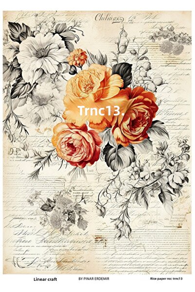 LİNEART ورق تزيين نحاسي رقم: TRNC13