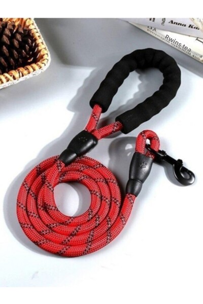 tosbai Dog Walking Leash Strap Red up to 40 kg Leash Rope for Dogs Walking Rope 150 cm