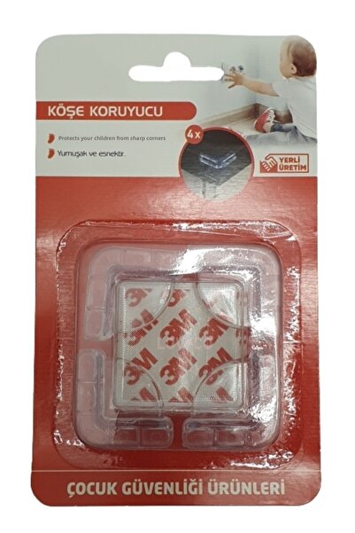 LOVYCO Προστατευτικό γωνιακό προστατευτικό για μωρά και παιδιά με αυτοκόλλητο 3m (Σετ των 4)