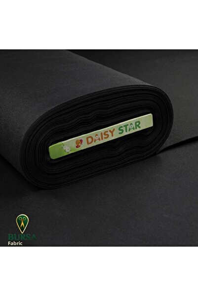 Bursa Kumaşçısı نسيج الكتان البط الألوان الصلبة أسود