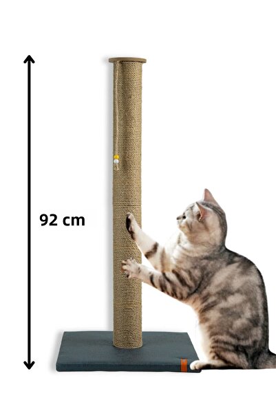 PUGALO 90 cm Large Cat Scratching Board Long Scratching Board with Catnip Cushion Surface Navy Blue