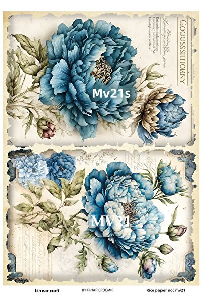 LİNEART ورق ديكوباج نحاسي - موديل MV21، 29x42 سم