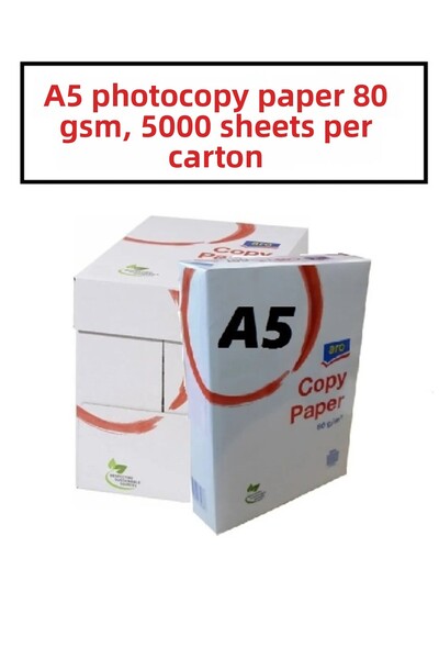Aro 5000 Pieces A5 Copy Paper 80Gr (Notice A4 Is a Race)