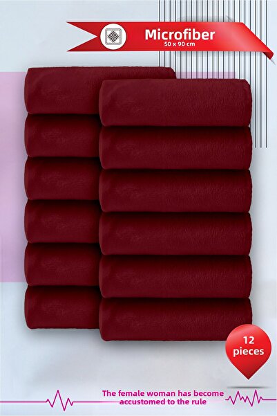 Mahila 12 Pieces 50X90 Microfiber Towels, Premium Towels, Sports Towels, Fitness Towels, Barber Hairdresser Towels