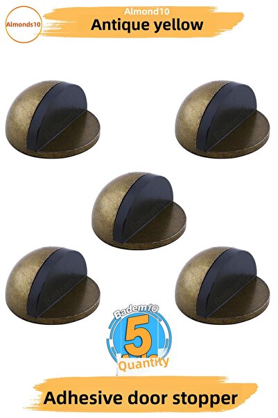 Badem10 Yarımay 5 bucăți de protecție pentru ușă, galbenă antică, din metal, ...