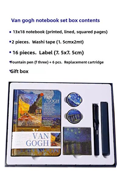 Vox Art Set de pixuri pentru caiet albastru Van Gogh