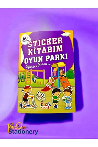 Nasip Kırtasiye Cartea mea de activități cu autocolante Cartea mea de activități educaționale cu tematică pentru teren de joacă Cartea preșcolară cu 60 de autocolante