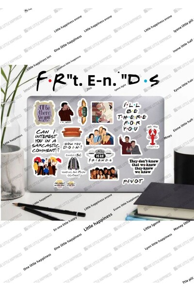 One Little Happiness Set de autocolante pentru seria Friends, pentru notebook...