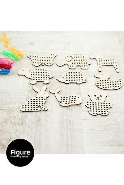 Figür Reklam Ajansı Montessori Lace Toy with 9 Animal Figures