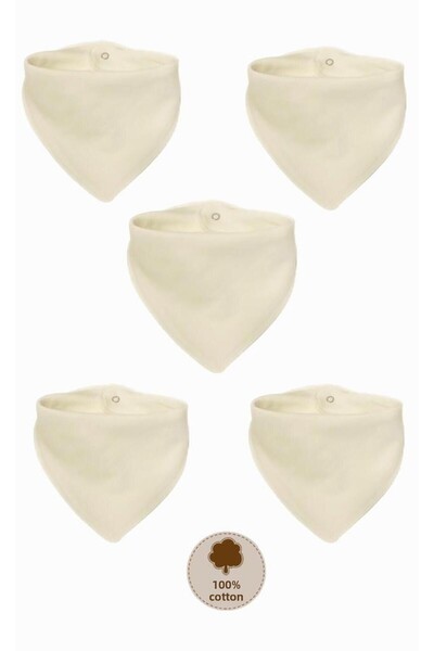 Lumos Trade Unisex Baby 100% Cotton Fabric White Color Scarf Bib - Drool Bib ...