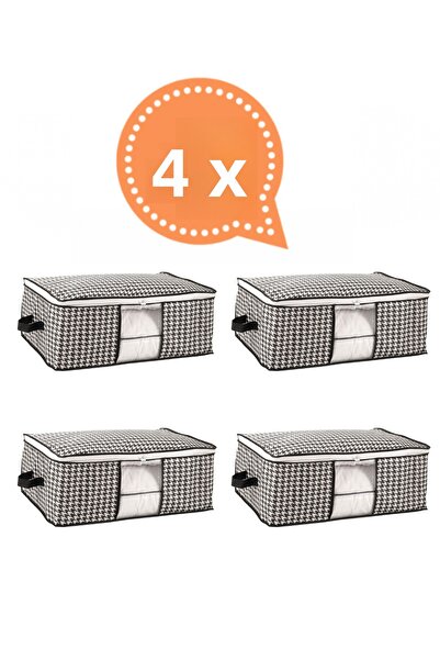 Formeya 4 Luxury Windowed Storage Beds and under Bed Organizer - Storage under Storage 64X45X22 cm