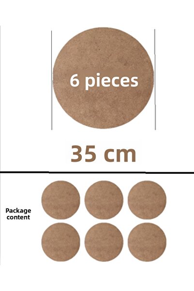 Rapithwin 6 bucăți subțire MDF 35 cm - 3 mm + 12 bucăți 8 cm plăcuțe din lemn