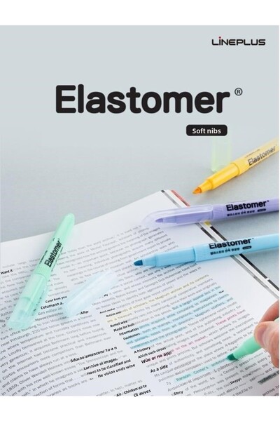 Lineplus Elastomer Highlighter Pastel Colors Blue