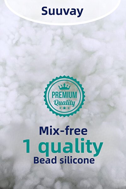 SUVAY 4 Pcs Antiallergic Beads Silicone Pillow Cotton Case 700 Grams