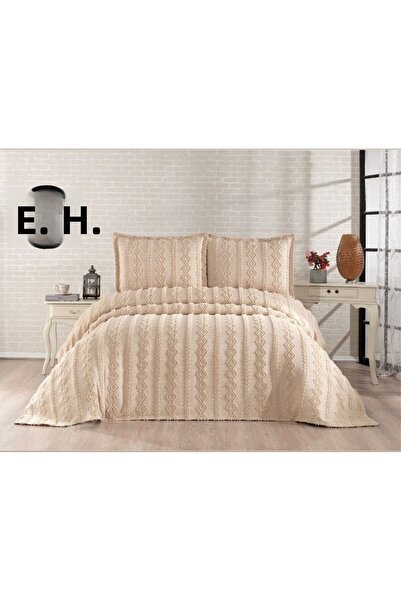 Elvira Home Collection Eh Комплект от 3 двойни скандинавски кувертюри за легло - Комплект кувертюри за легло - Комплект пике за ежедневна зестра