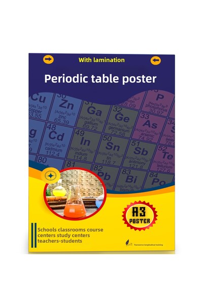 Enine Boyuna Eğitim Pvc Coated Periodic Table (2 Posters)