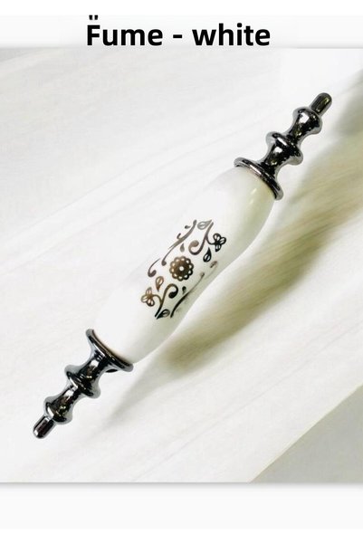Porcellana Perla مقبض أثاث معدني من البورسلين مقبض خزانة درج مطبخ مقبض أطفال -asos64mm _smoked-stk3290