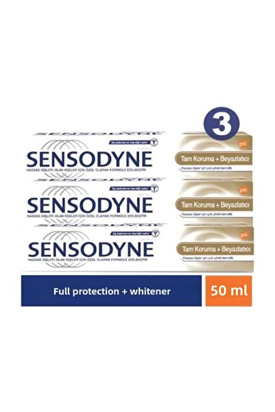 Sensodyne توتال كير وايت - معجون أسنان للتبييض والحماية الكاملة، 50 مل