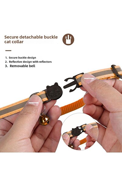 TEKNETSTORE Airtag Cat and Dog Collar with Slot Locked Safety Apparatus Airtag Case and Bell Collar GPS