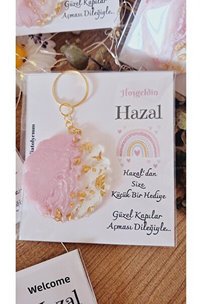 SevgiliAtolyemm سلسلة مفاتيح على شكل بطاقة قوس قزح هدايا عيد ميلاد الطفل 25 قطعة