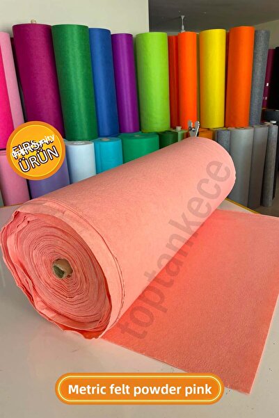 garaccu Țesătură subțire de pâslă moale, 1 mm, roz pudrat - 1 metru (100 cm x...