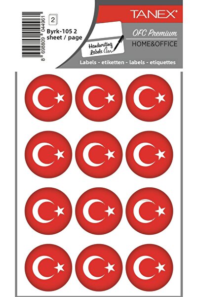 Tanex Byrk-105 Steagul turcesc 32x32mm - Pachet de 24