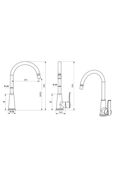 ZEK BANYO Antique Kitchen Faucet