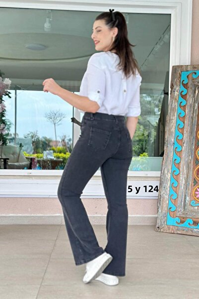 İnce Topuk Lycra Flared Jeans 5Y124