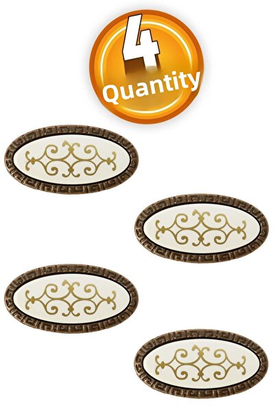 Badem10 Buton Select Metal Alb Tumbled Cupru antic (4 buc.) Mobilier Bucătărie Sertar Dulap Mâner Mâner