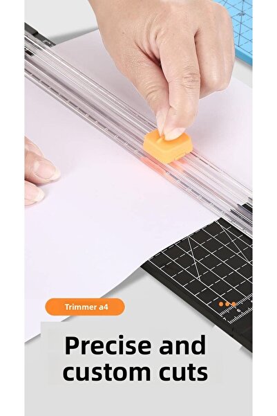 shop A4 Paper Cutter Paper Cutting Machine Sliding Guillotine Precision Scissor Cutting Tool with Transparent Ruler