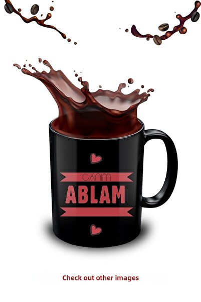 yhfoto كوب أختي العزيزة كوب أسود - كوب أسود