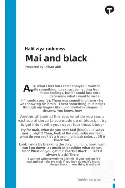 Turkuvaz Kitap ماي والأسود