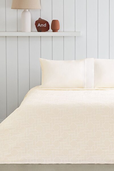 Taç Jacquard Pique Set Callie Ecru Single