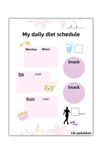 LikyaDükkan Bloc de note Memopad Pull Tear Dimensiune A4 50 de coli