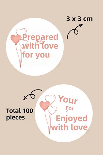 Beyaz Grafik Preparat cu dragoste pentru tine / Etichetă autocolantă pentru a...