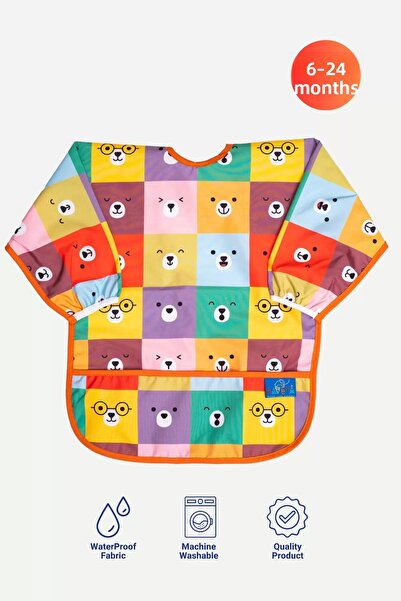 ANP MODA TASARIM Colorful Character Long Sleeve Liquid-Proof Activity-Food Bi...