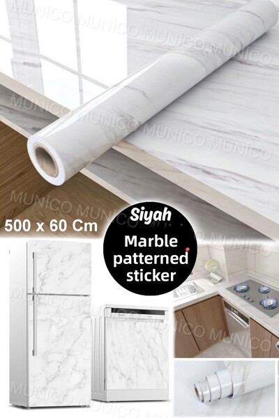 Gaggani Мраморно фолио Лепило за фолио Мраморно бяло фолио Мебели Маса Кухнен...