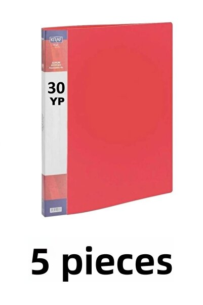 KRAF 5 Τεμάχια Kraf 30 Φύλλα Παρουσίασης Κόκκινο