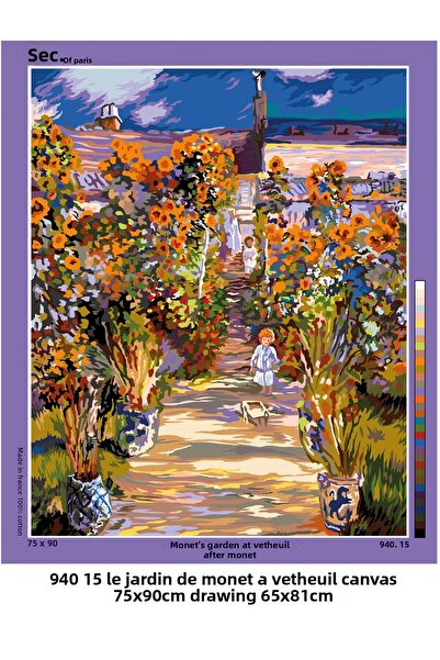 Seg Tapestry 75X90Cm - Claude Monet- the Garden at Vetheuil