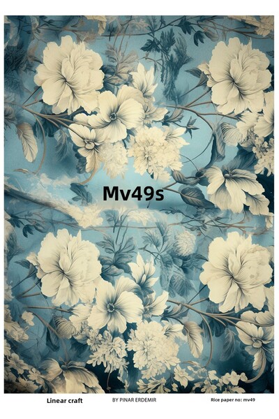 LİNEART ورق ديكوباج نحاسي - أزرق 49، 29x42 سم