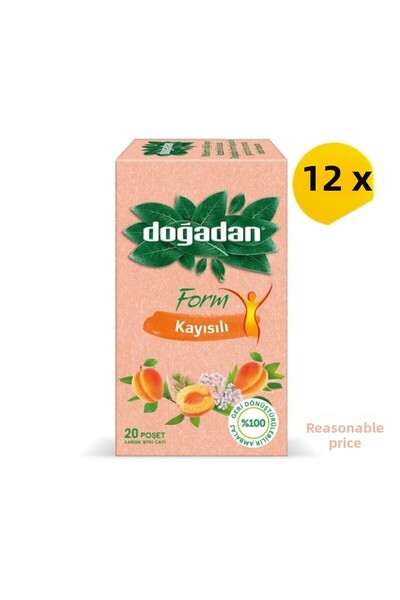 Doğadan X 12 Pack - Form Mixed Herbal Tea with Apricots