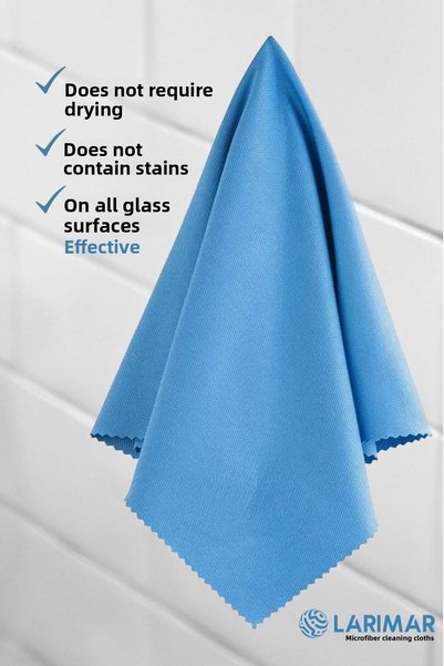 Larimar 10 Pieces of Drying-Free Magic Microfiber Glass and Mirror Cloth Colorful 40X40 cm