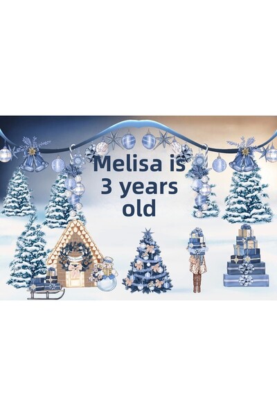 Reysa Tasarım لافتة عيد ميلاد بطابع الشتاء -1 100X150 سم