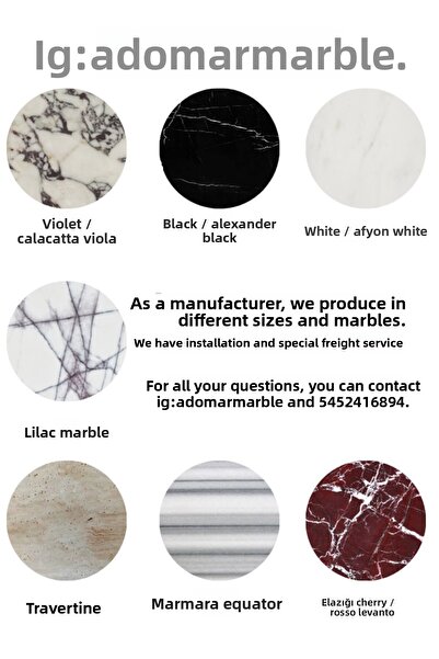 Başakmarble Supla من الرخام الطبيعي - حامل عرض دائري