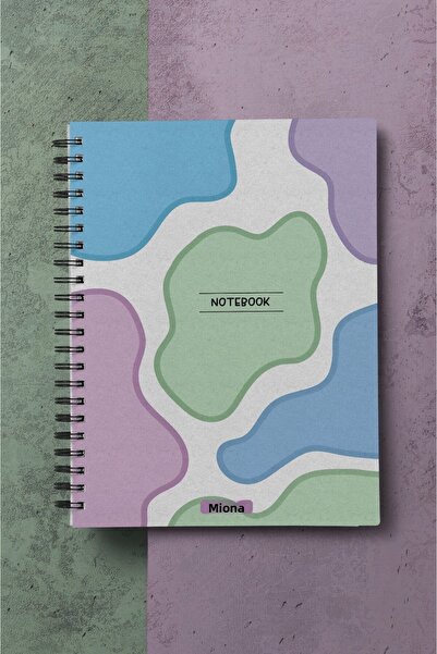 Miona A5 Spiral Hardboard Cover 120 Sheets Squared School Notebook, Notebook